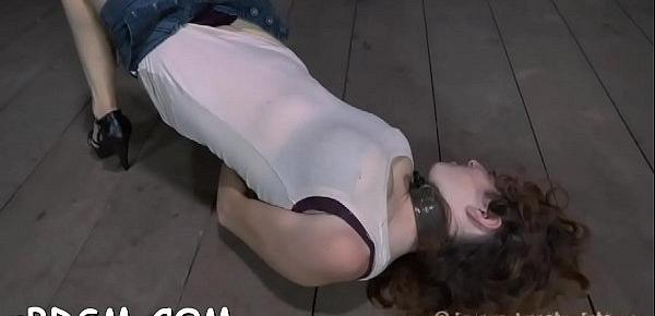  Sweetheart is chained in shackles during hardcore bdsm torture